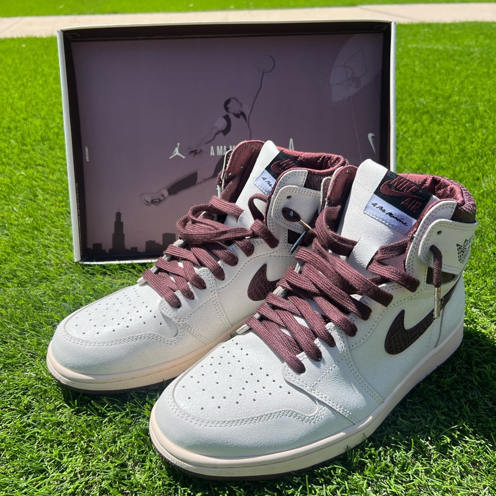 Nike Air Men's White and Brown Sneakers
